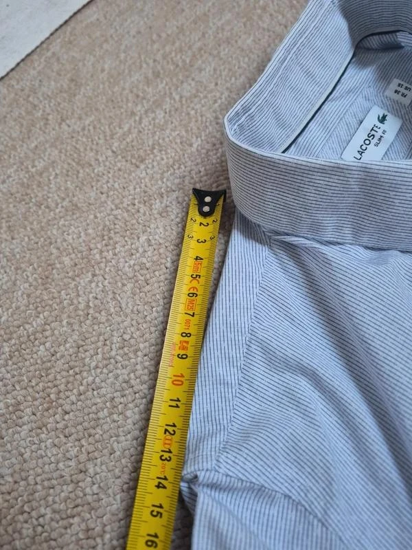 Lacoste camisa a rayas azul claro Slim Fit FR38 – photo 9